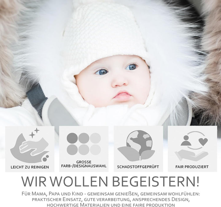 BAMBINIWELT Winterfusssack kompatibel mit Bugaboo Cameleon, Sitzauflage, mit Lammwolle, Winterfusssa