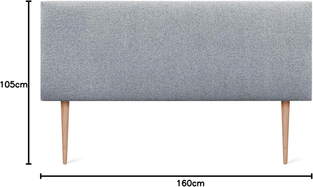 DHOME Kopfteil aus Kunstleder oder Stoff AQUALINE Glattes gepolstertes Kopfteil Luxusbett Kopfteil (