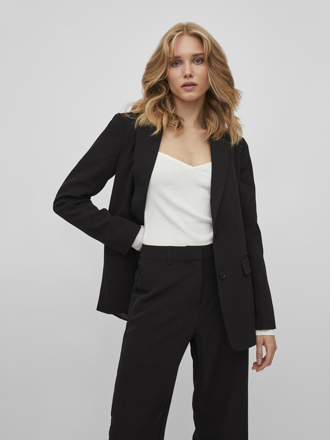 Vila Damen Vikamma Loose Noos Blazer 34 Schwarz, 34 Schwarz