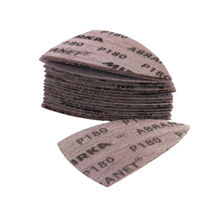 Mirka Abranet Netz-Delta-Schleifscheiben für Dreieckschleifer 100x152x152 mm Klett / Korn P180 / 50