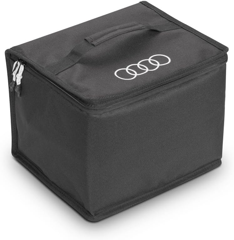 Audi 3292600400 Faltbox Tasche Kühltasche Transport Faltschachtel Kofferraumbox, schwarz, mit Audi R