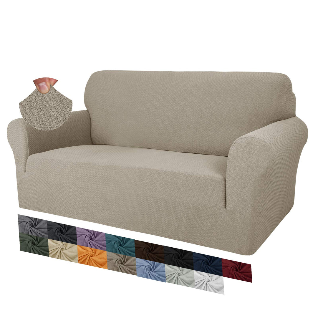 MAXIJIN Creative Jacquard Couchbezüge für 2-Sitzer, Super Stretch rutschfeste Liebessitz Sofabezug f