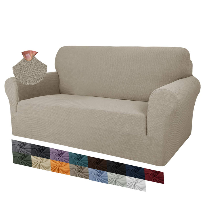 MAXIJIN Creative Jacquard Couchbezüge für 2-Sitzer, Super Stretch rutschfeste Liebessitz Sofabezug f