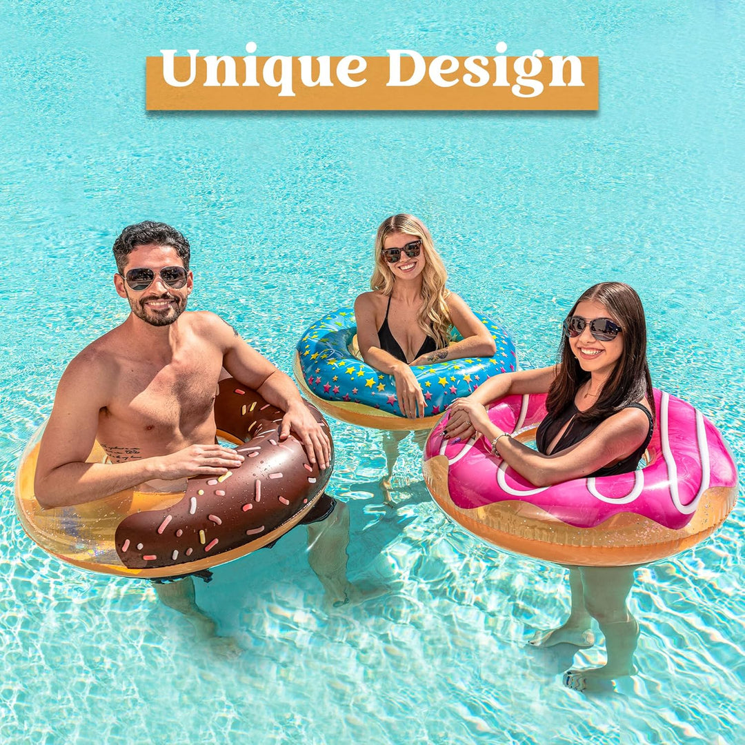 JOYIN 3 Pack Aufblasbarer Schwimmreifen mit Glitzern 32.5"/82.55cm, Schwimmring, Sommer Wasser Schwi
