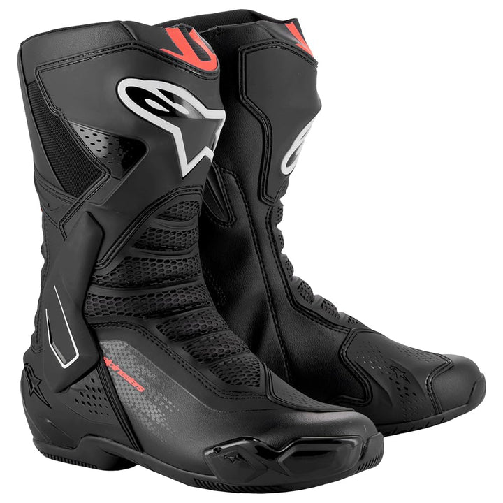 Alpinestars Motorradstiefel SMX 6 V3, BLACK 38 EU Black Red Fluo, 38 EU Black Red Fluo