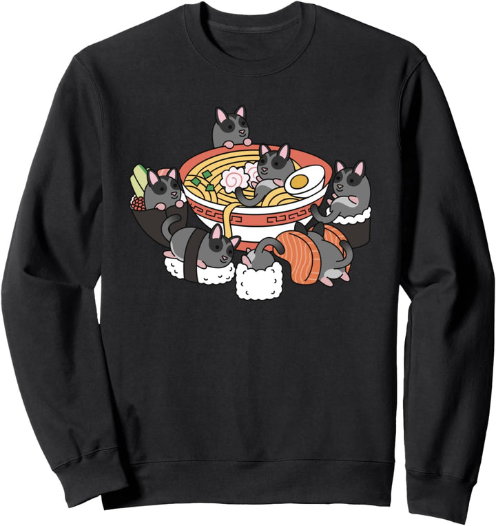 Ramen Sushi Kurzkopfgleitbeutler Haustier Sweatshirt