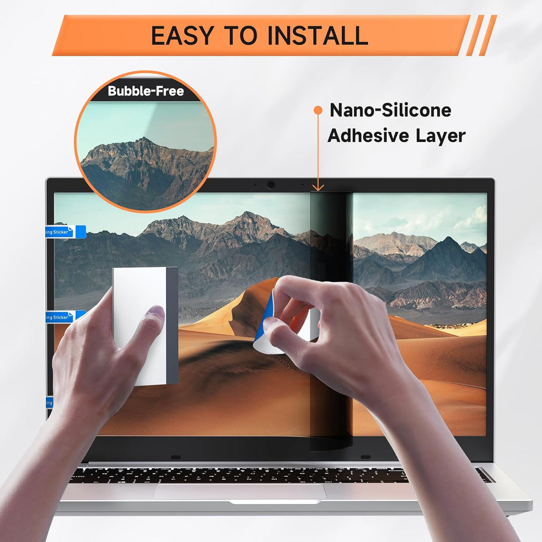 Mamol 360° Blickschutzfilter, 39,6 cm (15,6 Zoll), 16:9, Vollwinkel, Anti-Spionage-Bildschirm, Blick