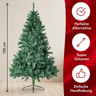 Künstlicher Weihnachtsbaum Tannenbaum 30,60,90,120, 150, 180,210 240cm Christbaum Baum GRÜN Weiss Sc