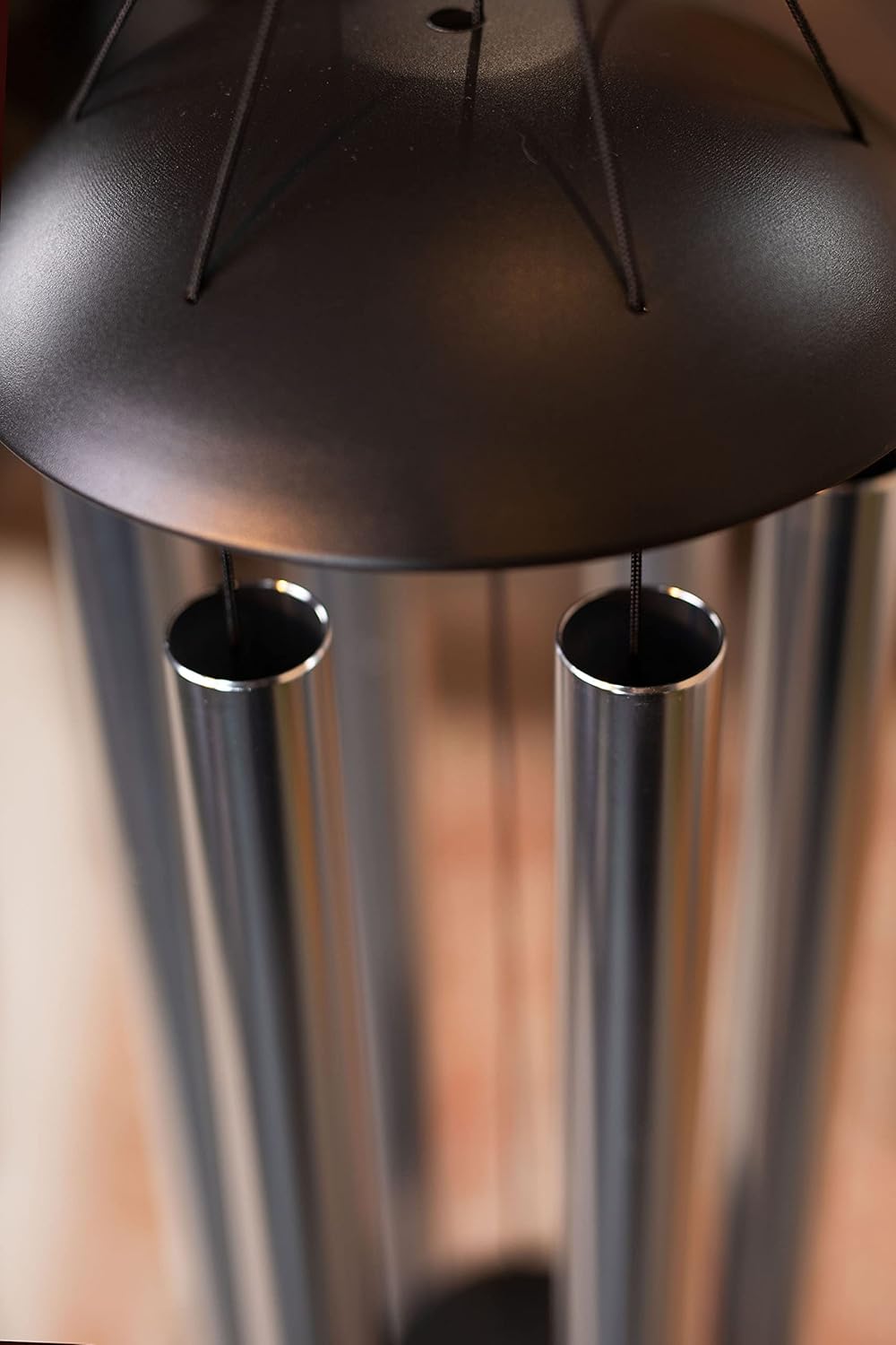 Sonic Energy Moon Meditation Chime – Windspiel mit 6 Klangstäben (432 Hz) – für Garten u. Entspannun