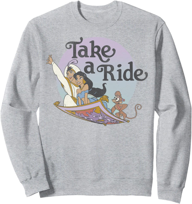 Disney Aladdin And Jasmine Take A Ride Circle Portrait Sweatshirt