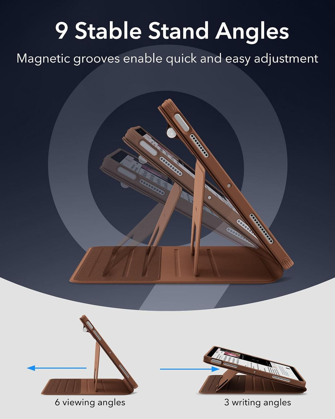 ESR Hülle für iPad Air 11 Zoll M4/M3/M2, iPad Air 8/7/6/5/4 (2026/2025/2024/2022/2020), drehbare Hül