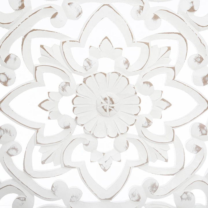 Wanddekoration Fanny - geschnitztes Holz 85 × 45 cm - Weiss - Atmosphera créateur d'intérieur cm Wei
