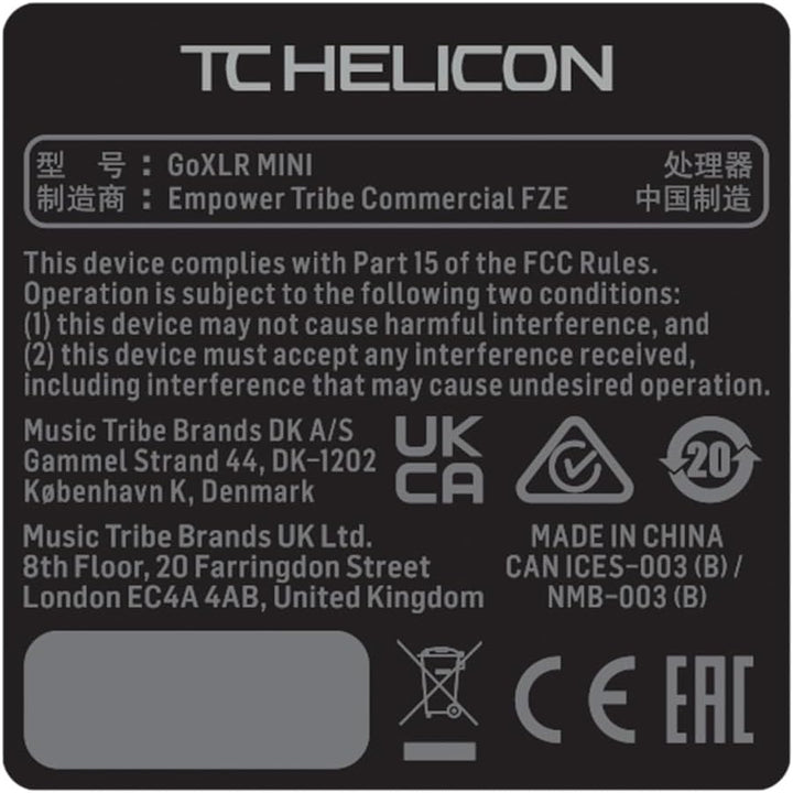 TC Helicon GoXLR MINI-WH Online-Broadcast-Mixer mit USB/Audio-Schnittstelle und Midas-Vorverstärker