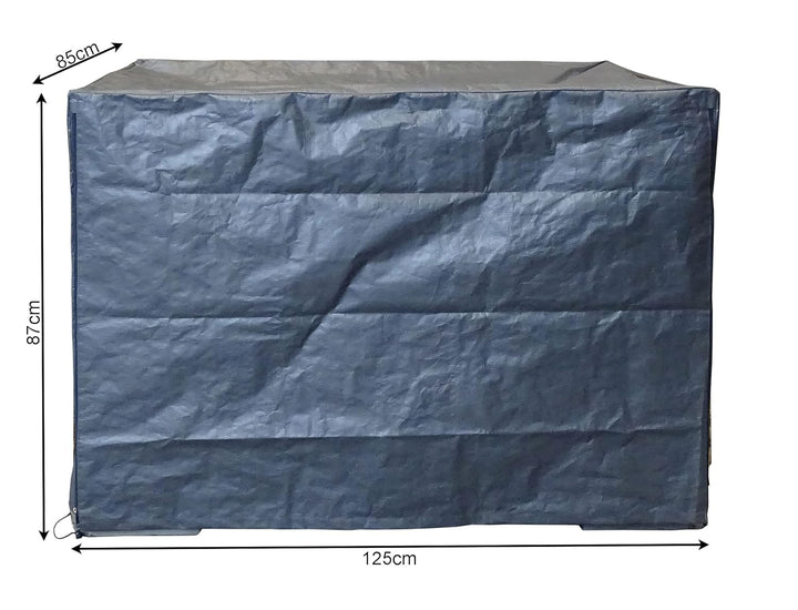 QUICK STAR 5x Gitterbox Abdeckung 125x85x87cm Grau PE Gewebefolie Schutzhülle Abdeckplane Staubschut