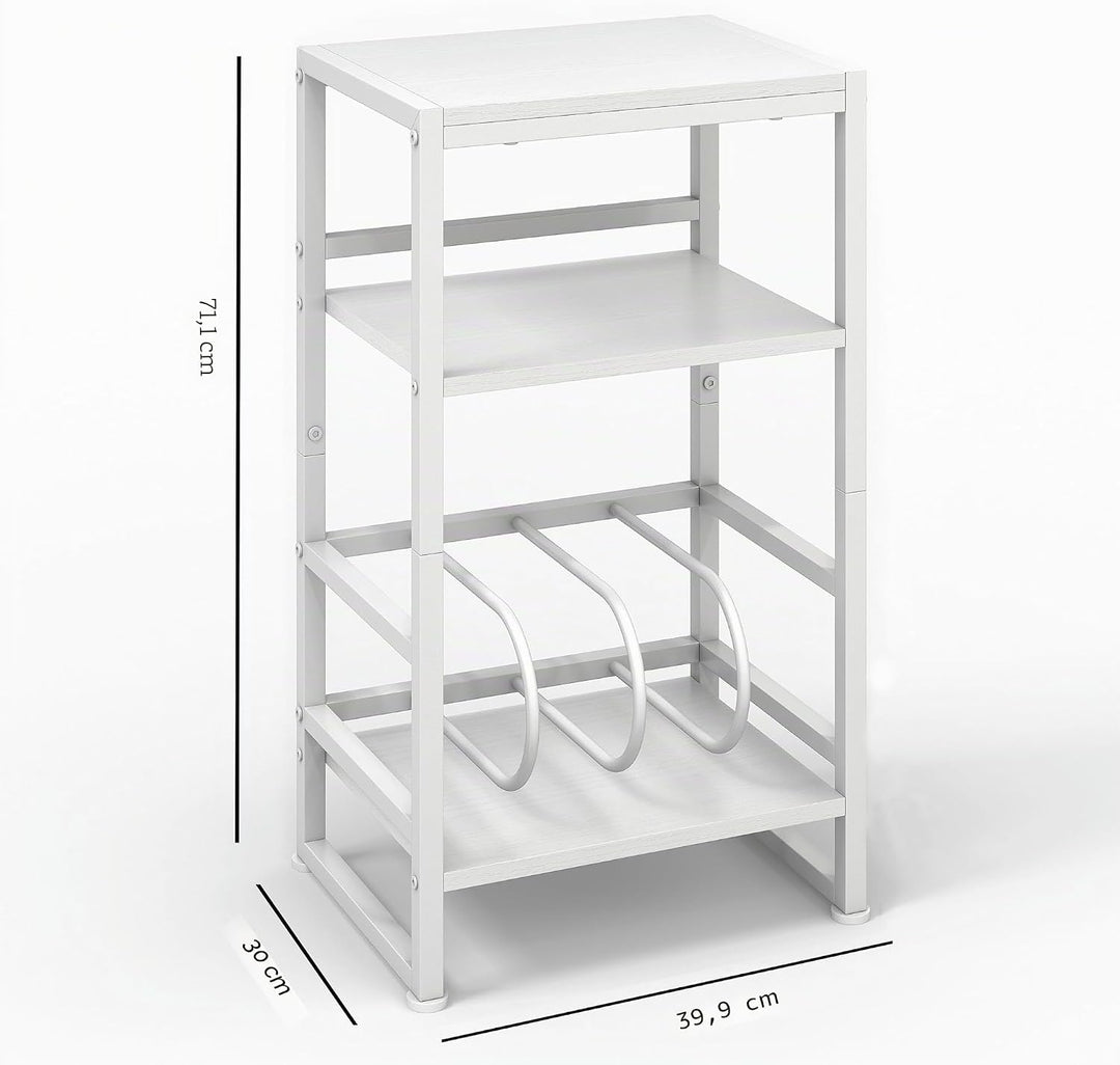 Plattenspieler-Ständer, 3 Etagen Beistelltisch,Plattenspielertisch Aufbewahrung von Schallplatten, b