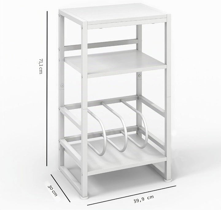 Plattenspieler-Ständer, 3 Etagen Beistelltisch,Plattenspielertisch Aufbewahrung von Schallplatten, b