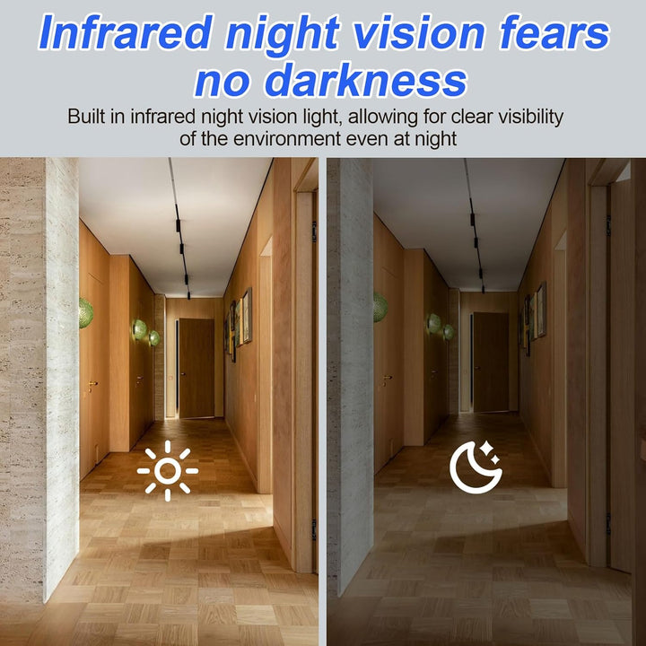 Kabellose Türklingel Kamera mit Monitor,Türklingel-Videokamera 4,3 Zoll Drahtlose Video Türklingel,1