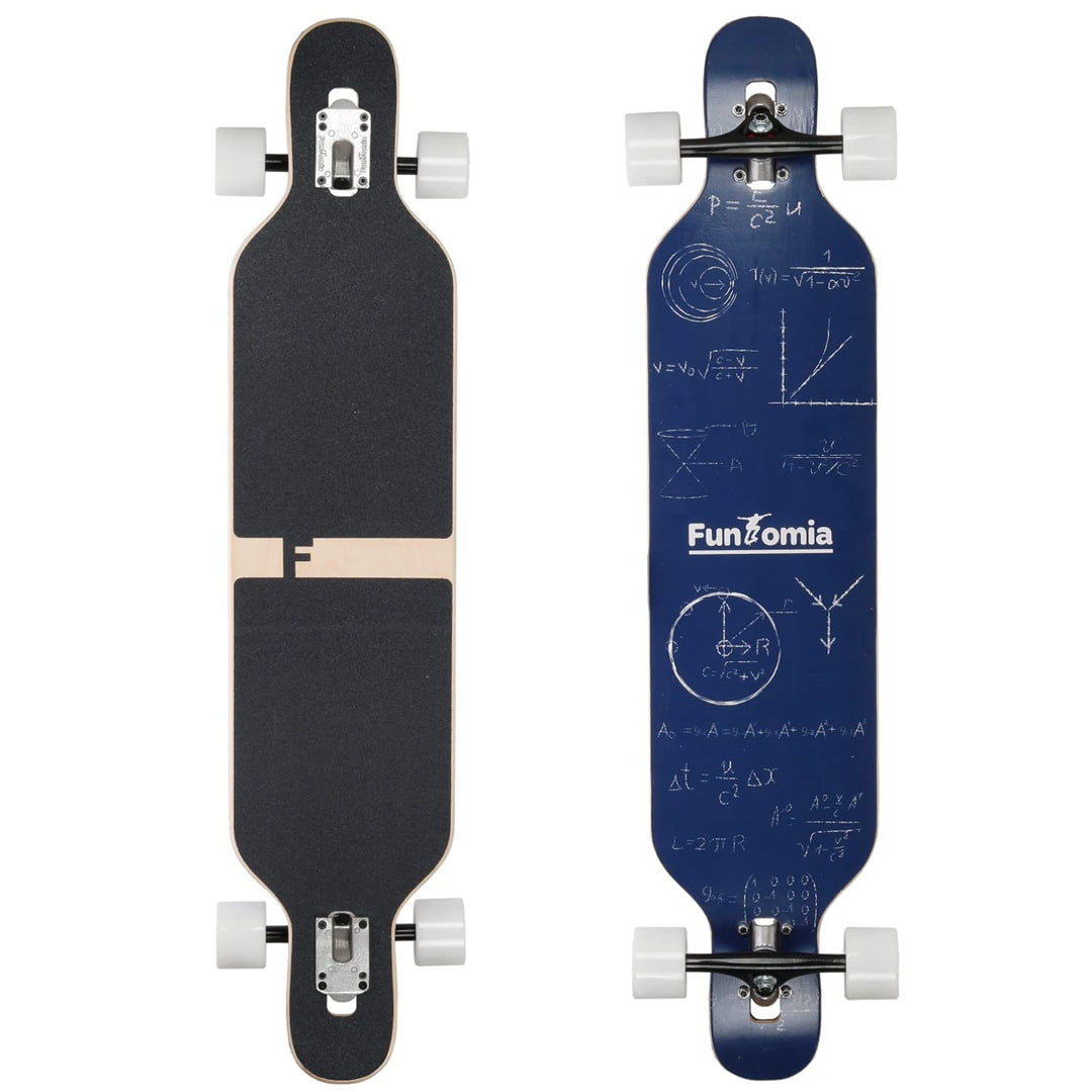 FunTomia Longboard mit 3 Flex Stufen Drop Through Cruiser Komplettboard Mach1 Speed Kugellager T-Too