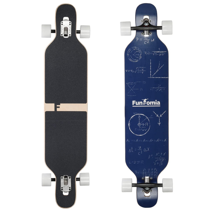 FunTomia Longboard mit 3 Flex Stufen Drop Through Cruiser Komplettboard Mach1 Speed Kugellager T-Too