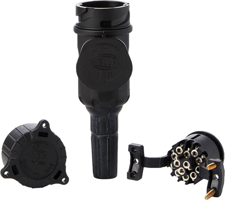 HELLA Anhängerstecker - 12V - 13-polig - 8JA 005 951-041 Langversion - mit Kappe, Langversion - mit