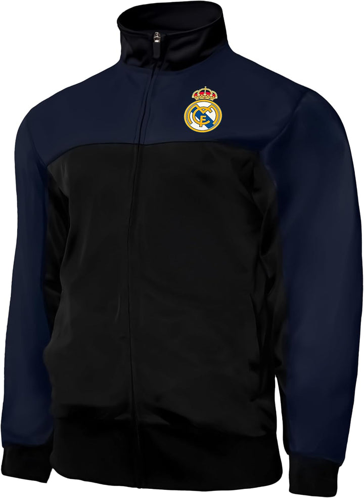 Icon Sports Unisex Poly Track Jacket Trainingsjacke M Real Madrid | Schwarz, M Real Madrid | Schwarz