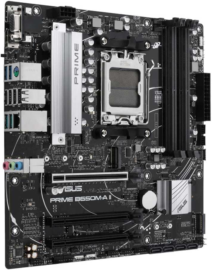 ASUS PRIME B650M-A II-CSM Mainboard Sockel AMD AM5 (Ryzen 7000, mATX, DDR5, PCIe 5.0, 2.5GB Ethernet