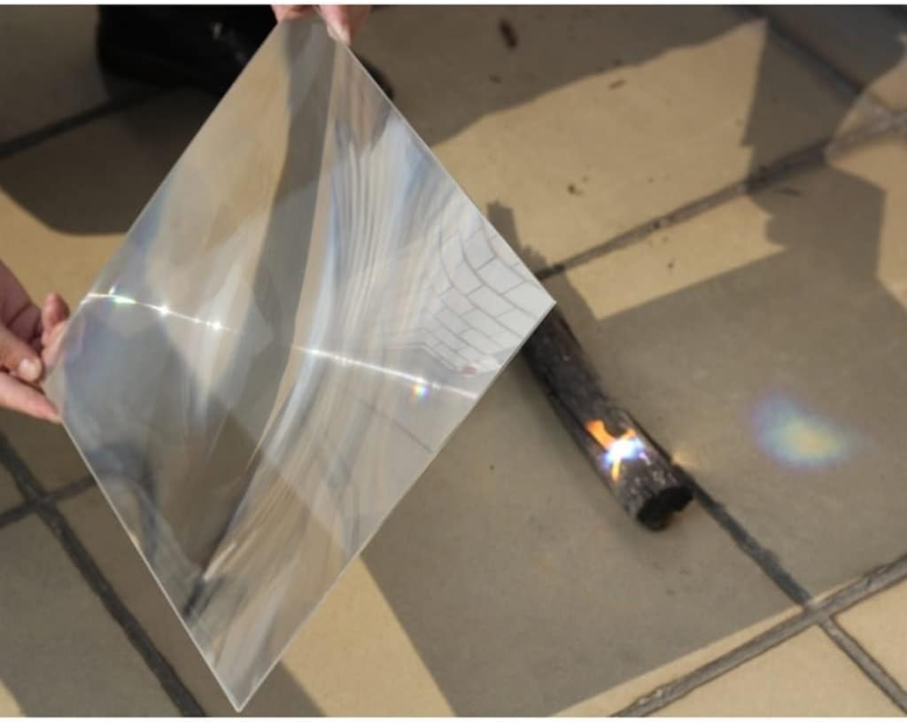 1 Stück, Gross Solar Quadrat 300 * 300mm Fresnellinse, Brennweite 330mm, Dicke 2mm F 330mm, F 330mm