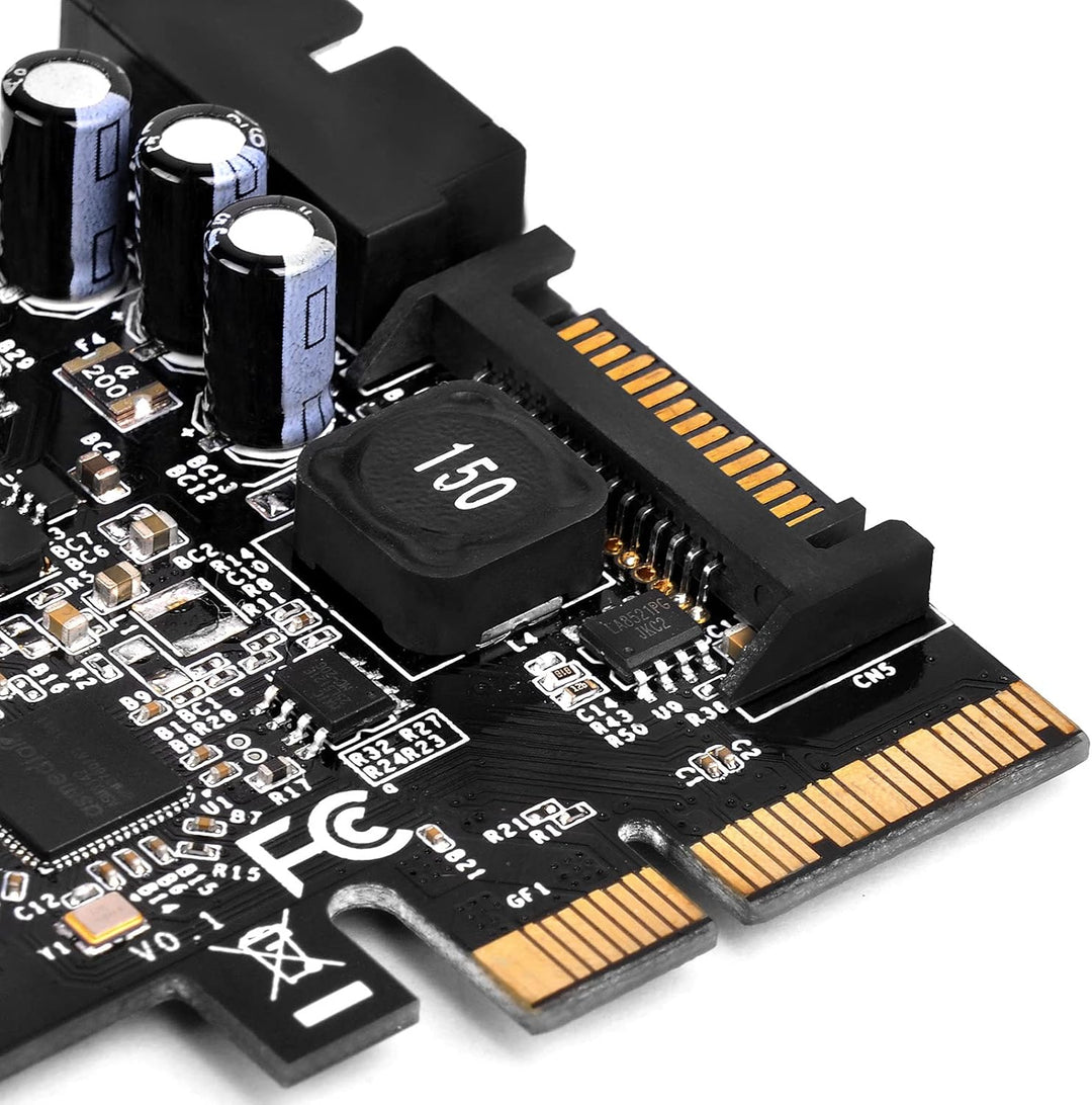 SilverStone SST-ECU05 - PCI-E Erweiterungskarte, 1x extern USB 3.1 Typ C, 2x USB 3.0 Typ A, 1x inter