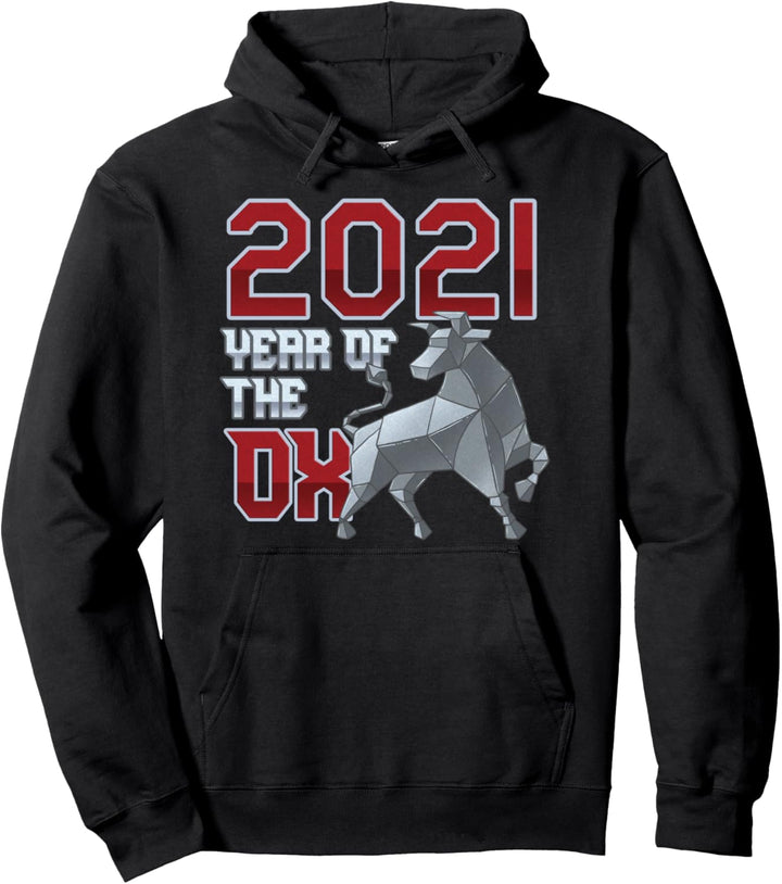 Chinesisches Neujahr 2021 Jahr des Tierkreishoroskops Pullover Hoodie