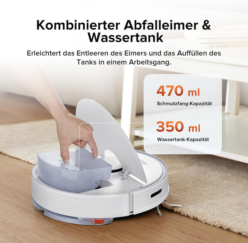 roborock Q7 Max Saugroboter mit Vollgummibürste, 4200Pa Saugkraft, Staubsauger Wischroboter PreciSen