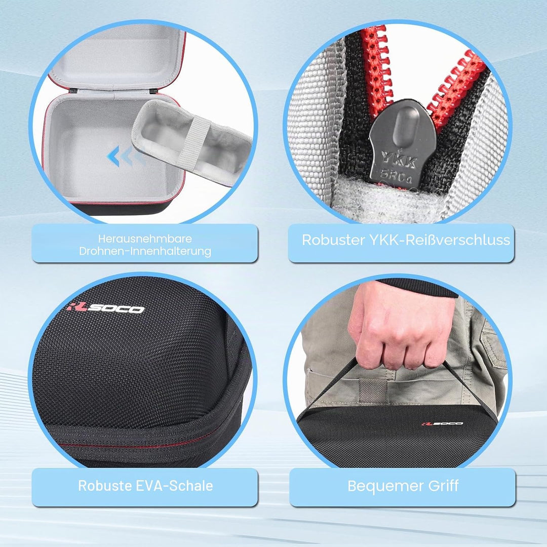 RLSOCO Tasche für DJI Neo 2 Fly More Combo,Fit Neo 2 Zubehör: 4K-Drohne mit Kamera, Fernsteuerung RC