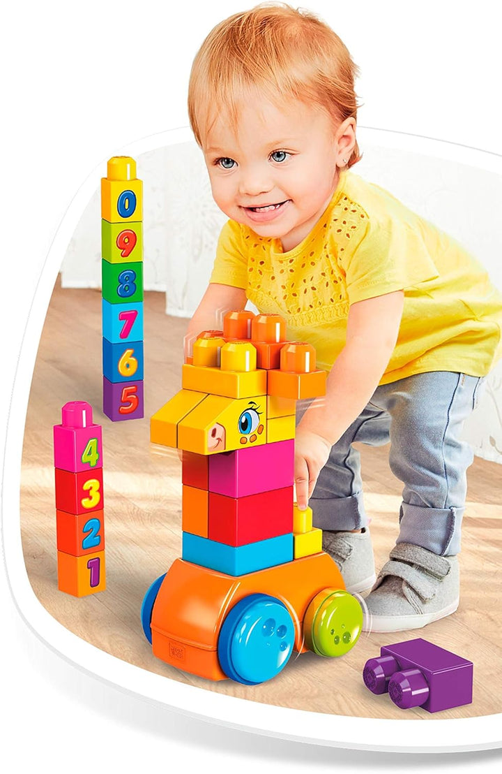 MEGA Bloks GFG19 - Bloks 123 Counting Item (30 Teile), Babyspielzeug ab 12 Monaten, Mehrfarbig