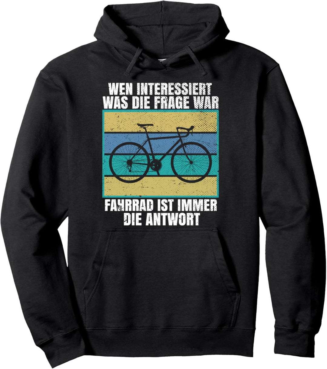 Fahrrad ist immer die Antwort Retro Rennrad Lustiges Fahrrad Pullover Hoodie
