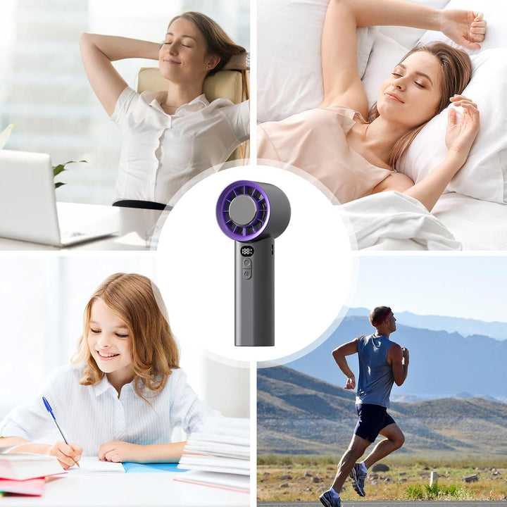 Generisch Tragbarer Klappventilator,Wiederaufladbarer Reiseventilator Mit Kräftigem Wind Für Unterwe