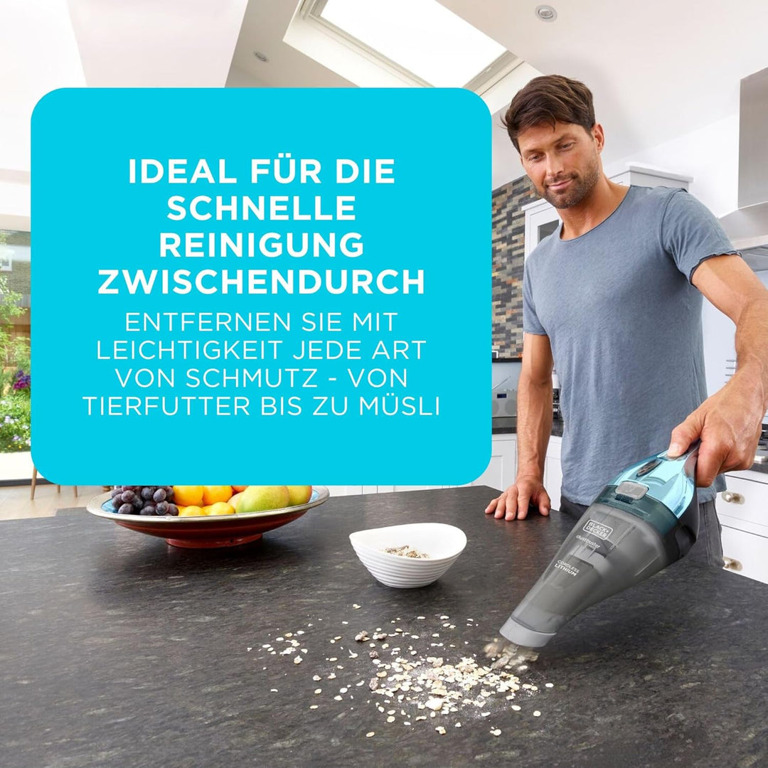 Black & Decker NVC220WBC-qw, Chrome Et Bleu, 385 ml, 14.4 W, 385 milliliters Chrome Et Bleu 385 ml,