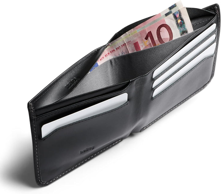 Bellroy Hide & Seek – dünne, klassische Lederbörse, optionaler RFID-Schutz (max. 12 Karten plus Sche