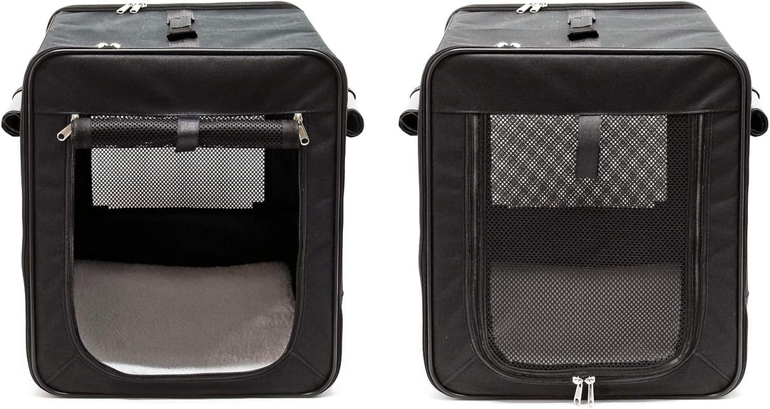 Fudajo Faltbare Transportbox für Hunde, Katzen S (42x36x41 cm), robust, leicht, sicher, Hundebox mit