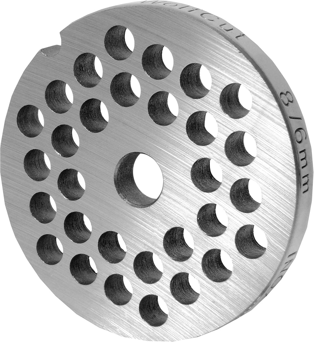 Wolfcut INOX Lochscheibe Gr. 8-6,0 mm Bohrung - Kompatibel/Ersatz mit Fleischwolf Jupiter - Bosch -