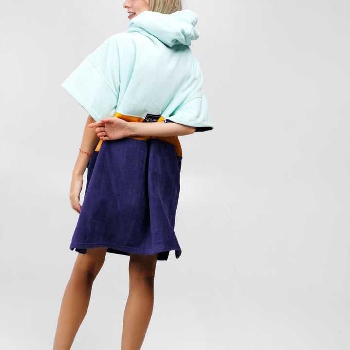 WAVE HAWAII Poncho Maneiro Surfponcho 100% Baumwolle für Körpergrössen von 145-175 cm Umkleidehilfe