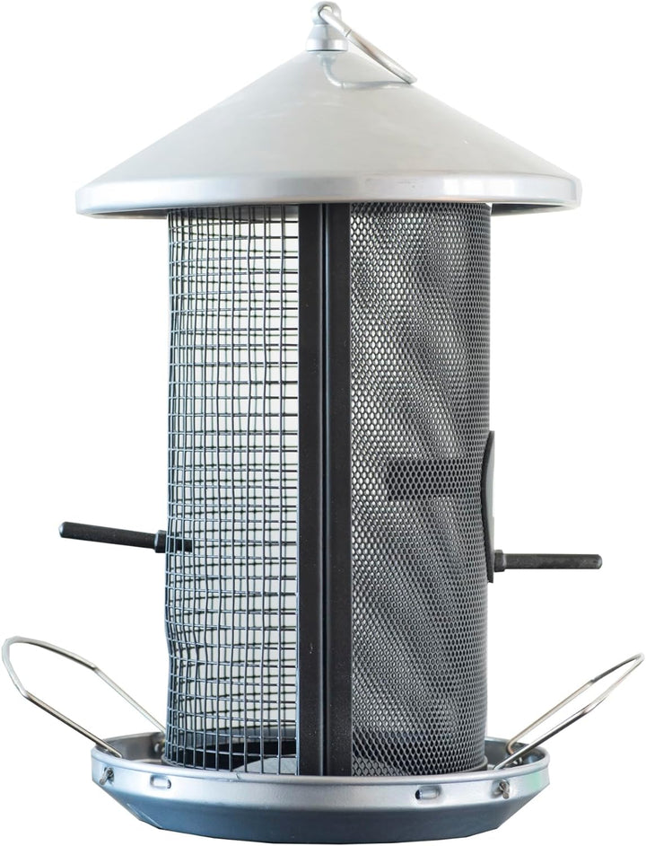 Windhager Vogelfuttersilo Happy Bird, Vogelfutterspender Futterstation, witterungsbeständig, aus Met