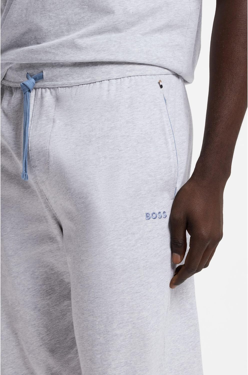 BOSS Herren Sestart Jogginghose aus Baumwoll-Terry mit Logo-Aufnäher S Light/Pastel Grey 053, S Ligh