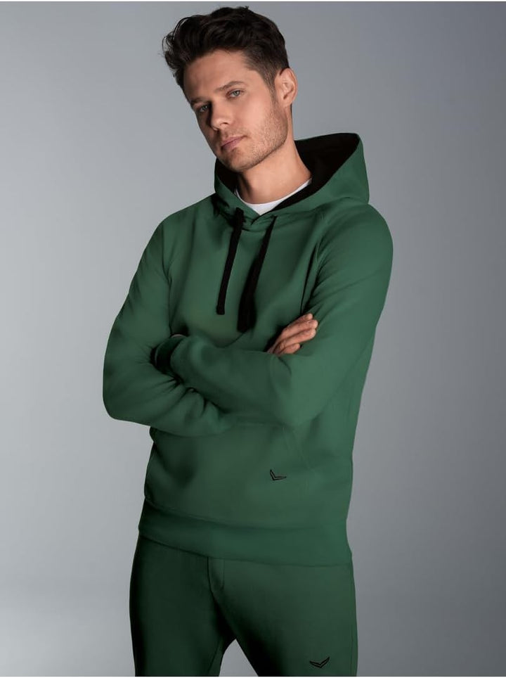 TRIGEMA Herren Kapuzensweatshirt aus Biobaumwolle, Efeu