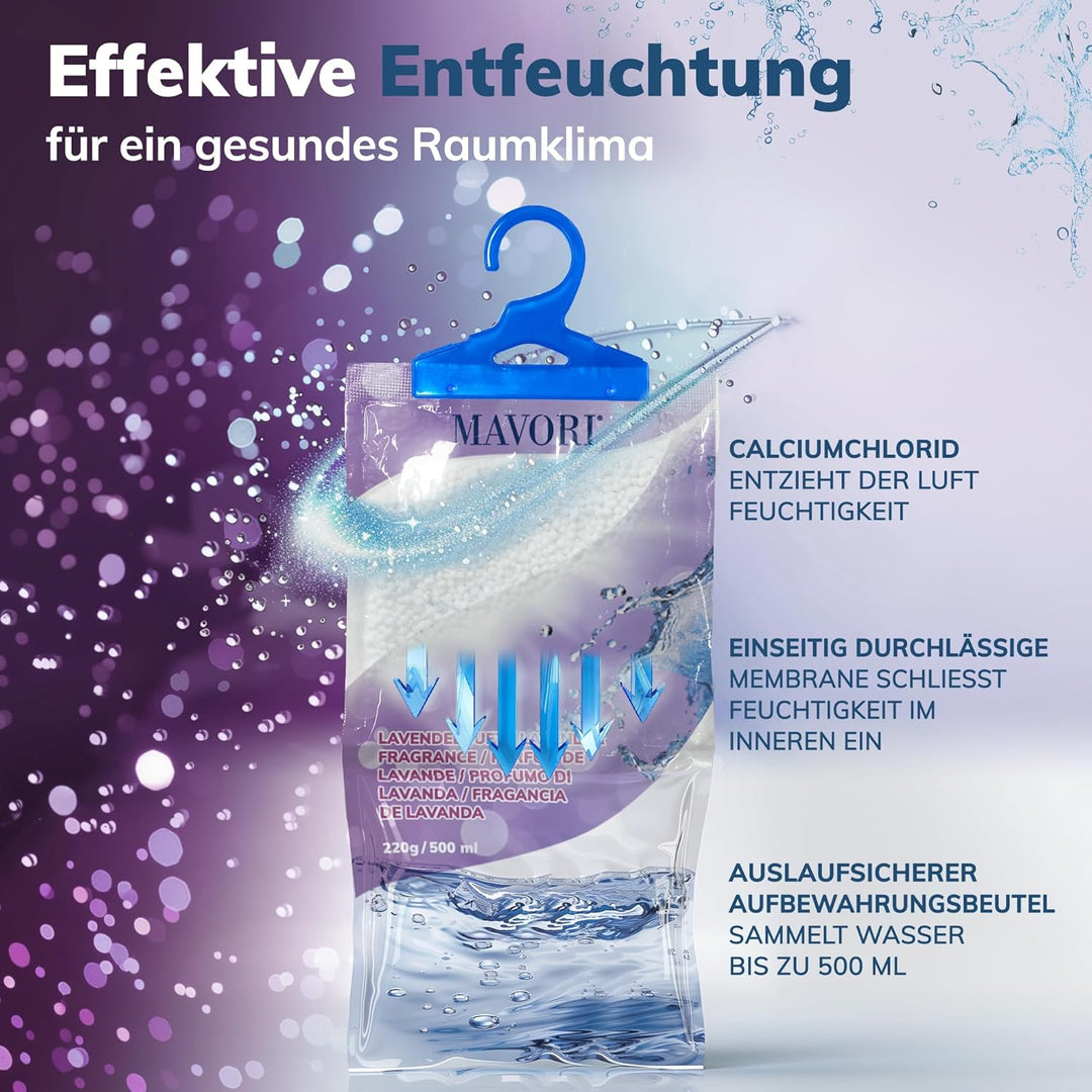 10er Set Luftentfeuchter zum Aufhängen I Luftentfeuchter Beutel I Entfeuchter Schrank und Feuchtigke