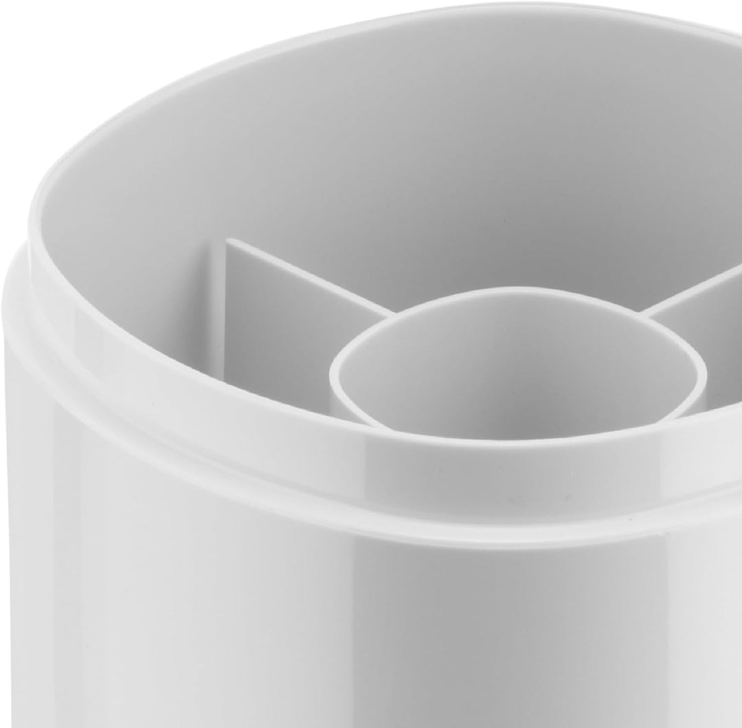 Alessi "Birillo" Wattestäbchenbehälter aus PMMA, weiss, L 9cm, B 9cm, H 11cm Weiss, Weiss
