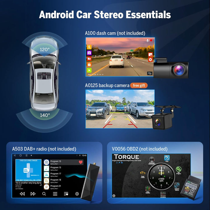 Eonon 7 Zoll Android 14 3+32 GB für BMW 5 E39 (1995-2002) GPS CarPlay Android Auto WiFi USB EQ Bluet