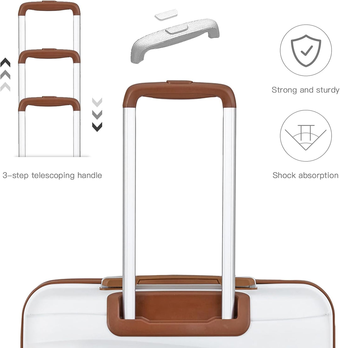 KONO Koffer Trolley 55cm Reisekoffer Leicht Hartschalenkoffer mit TSA Schloss Zwillingsrollen Rollko