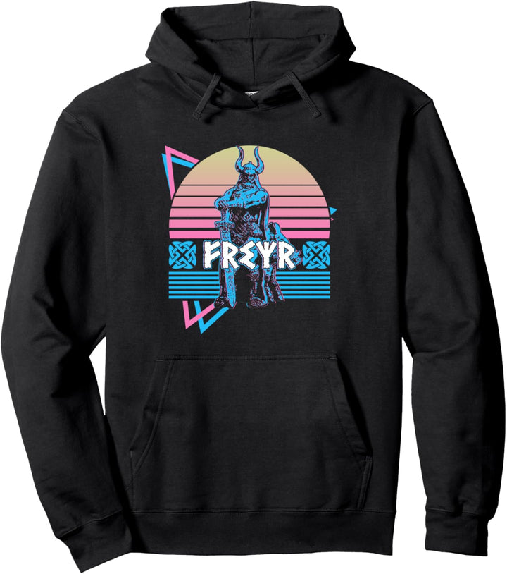 Freyr nordischer Gott nordische Mythologie Retro Pullover Hoodie