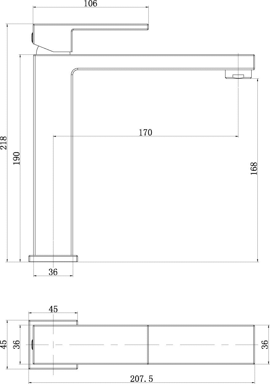 AquaSu 78321 7 Naomi Waschtischarmatur, Waschtisch | Hoch, Waschtisch | Hoch