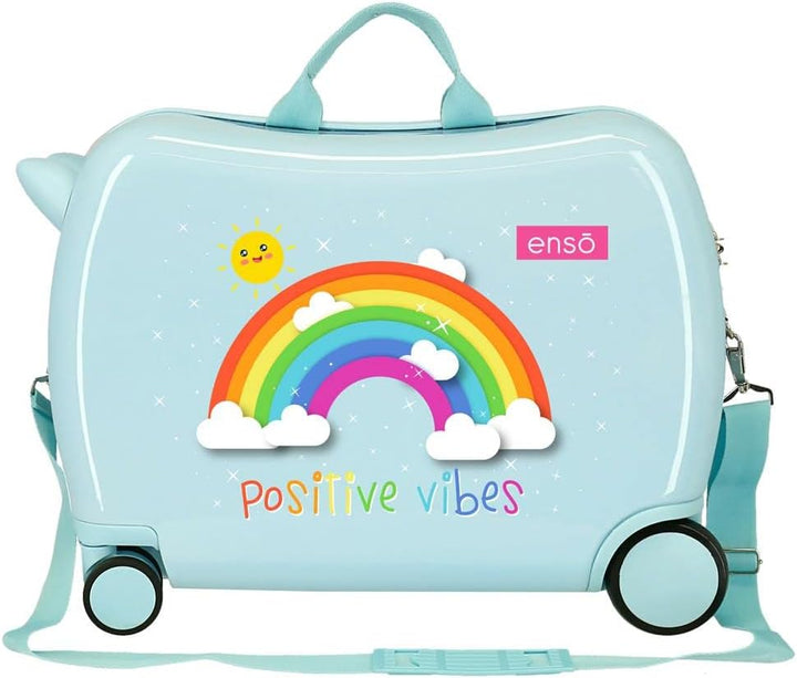 Enso Arcoiris Positive Vives Kinder-Koffer Blau 50x39x20 cms Hartschalen ABS Kombinationsschloss 38L