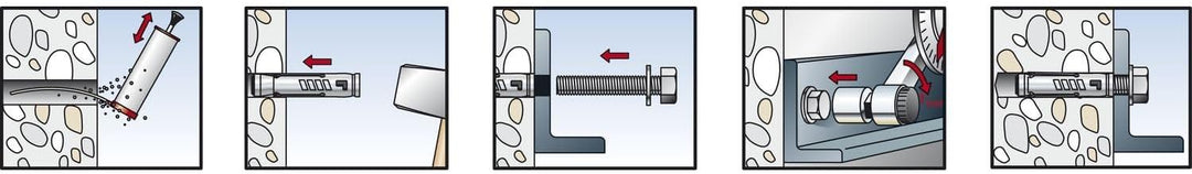 fischer 90245 TA M 6 Schwerlastanker verzinkt mit Zulassung 50 Stück, M 6
